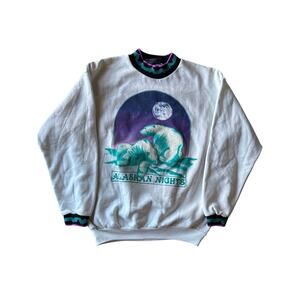 VTG Alaska Polar Bear Puff Print USA Made Prairie Mountain Knit Mock L Crewneck